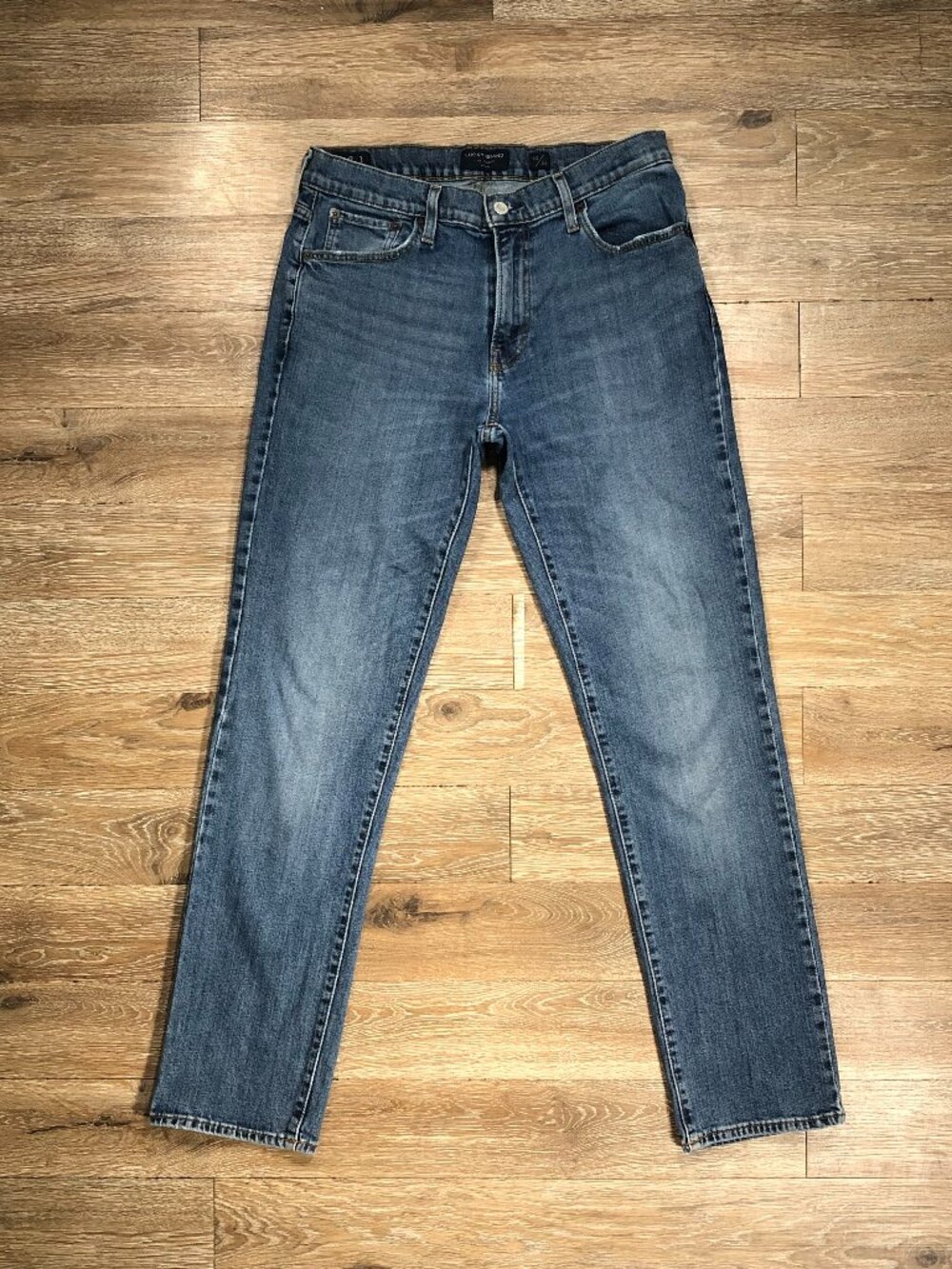 Lucky Brand 221 Straight Mens Jeans 32x32 Blue Medium Wash Stretch Actual 32x30
